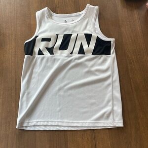 White sports tank top for kids size large 14/16 athletic boys back to school